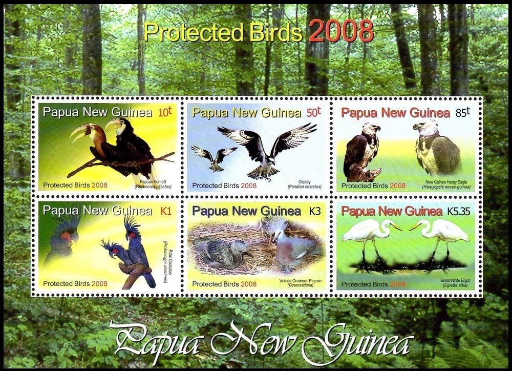 Protected Birds of Papua Guinea - MiNo. 1288-93