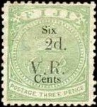 Stamp, Triple Surcharge, Fiji,  