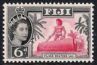 Stamp, Fijian Beating Drum, Fiji,  