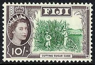 Stamp, Cutting Sugar Cane, Fiji,  