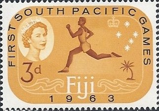 Stamp, Running, Fiji,  