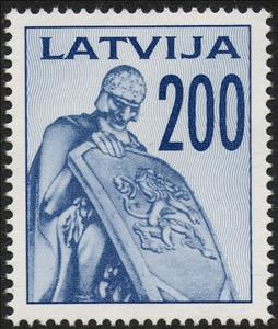 Stamp, Ancient Warrior – Fragment of the Brethren Cemetery, Latvia,  , Monuments, Sculptors