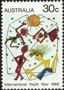 Stamp, International Youth Year, Australia,  