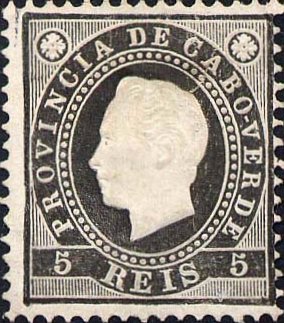 Stamp, King Luis I., Cabo Verde,  