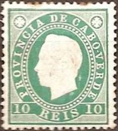 Stamp, King Luis I., Cabo Verde,  