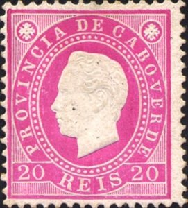 Stamp, King Luis I., Cabo Verde,  
