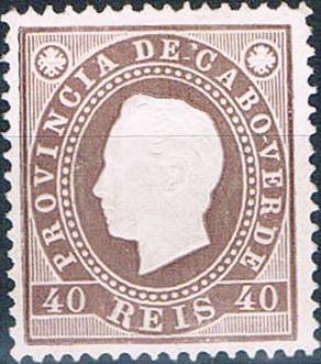 Stamp, King Luis I., Cabo Verde,  
