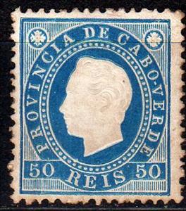 Stamp, King Luis I., Cabo Verde,  