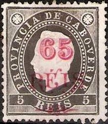 Stamp, King Luis I., Cabo Verde,  