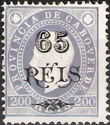Stamp, King Luis I., Cabo Verde,  