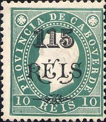 Stamp, King Luis I., Cabo Verde,  