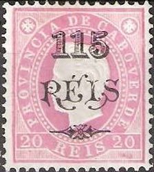 Stamp, King Luis I., Cabo Verde,  