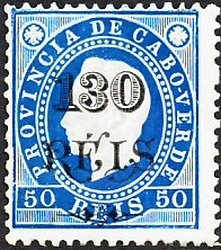 Stamp, King Luis I., Cabo Verde,  