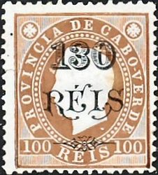 Stamp, King Luis I., Cabo Verde,  