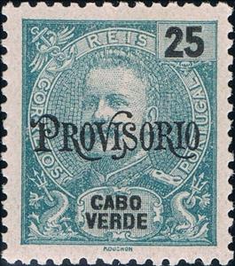 Stamp, King Carlos I. - Provisorio, Cabo Verde,  