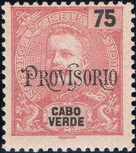 Stamp, King Carlos I. - Provisorio, Cabo Verde,  
