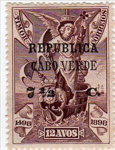 Stamp, Archangel Raphael - Patron of the fleet - on Timor stamp, Cabo Verde,  