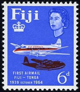 Stamp, Heron Plane, Fiji,  