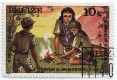 Stamp, Campfire, Belize,  , Scouting