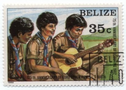 Scouts playing music