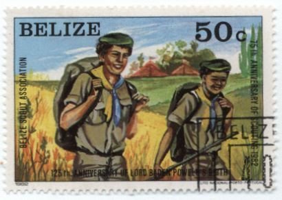 Stamp, Hiking, Belize,  , Scouting