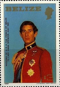 Stamp, Prince Charles, Belize,  , Royalty