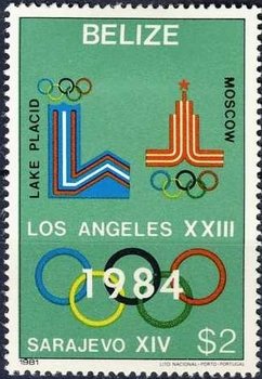Stamp, Emblems, Belize,  , Olympic Games
