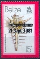 Stamp, (Murex cabriti), Belize,  , Shells