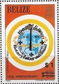 Stamp, Globe, Belize,  