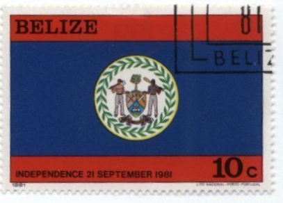 Stamp, Flag of Belize, Belize,  