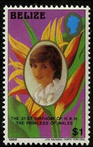 Stamp, Princess Diana of Wales, Belize,  , Royalty