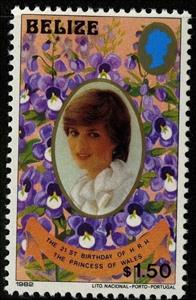 Stamp, Princess Diana of Wales, Belize,  , Royalty