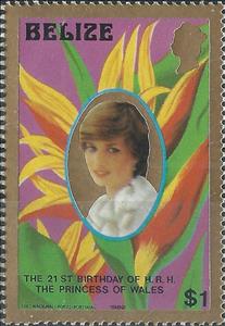Stamp, Princess Diana of Wales, Belize,  , Royalty, Famous People