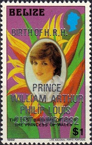 Stamp, Princess Diana of Wales, Belize,  , Royalty, Famous People