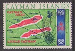 Stamp, Cayman Brac,Little Cayman, Cayman Islands,  , Maps