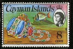 Stamp, Pomander,Porkfish, Cayman Islands,  , Jewellery, Fishes