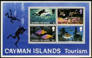 Souvenir Sheet, Sheet of 4, Cayman Islands,  , Tourism