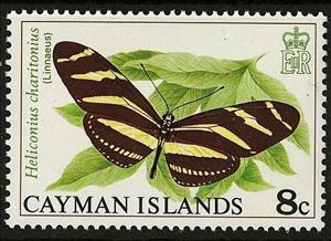 Stamp, Zebra Longwing Butterfly (Heliconius charitonius), Cayman Islands,  , Butterflies