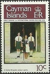 Stamp, Presenting Flag, Cayman Islands,  