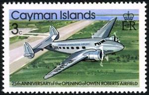 Stamp, Lockheed Lodestar, Cayman Islands,  , Airports, Aviation, Aircrafts