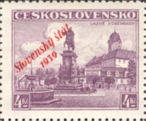 Stamp, Lazne Podebrady, Slovakia,  