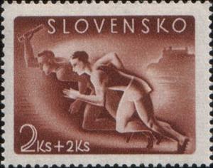 Stamp, Running, Slovakia,  , Sport