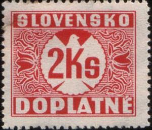 Stamp, Postage due Stamps I, Slovakia,  
