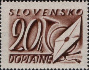 Stamp, Postage due Stamps III, Slovakia,  