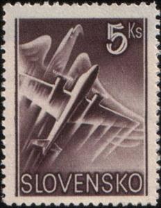 Stamp, Airmail Stamps, Slovakia,  