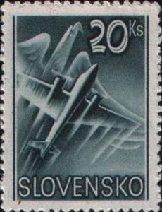 Stamp, Airmail Stamps, Slovakia,  