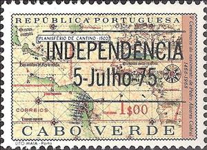 Stamp, Independence - June 5, 1975, Cabo Verde,  