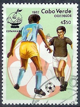 Stamp, Game scene, Cabo Verde,  , Football (Soccer)