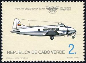 Stamp, Havilland D.H.104 Dove, Cabo Verde,  