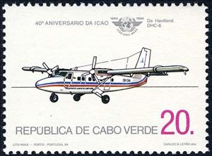 Stamp, Havilland Canada DHC-6 Twin Otter, Cabo Verde,  , Aircrafts